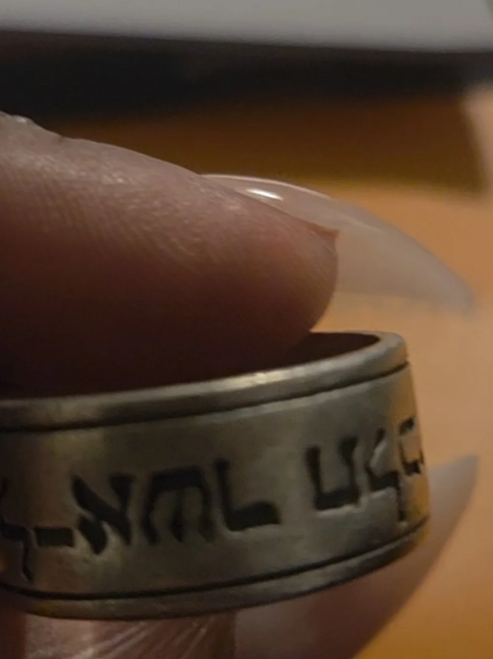 James Avery Silver Engraved Spinner Ring